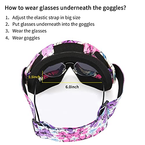 JAMIEWIN Motocross Goggles ATV Dirt Bike Motorcycle UTV MX OTG Offroad Riding Goggles Anti UV Dustproof Anti Fog Racing Skiing Goggles for Men Women Youth Kids