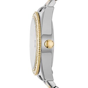 Fossil Women's Scarlette Mini Quartz Stainless Steel Three-Hand Watch, Color: Gold/Silver (Model: ES4319)