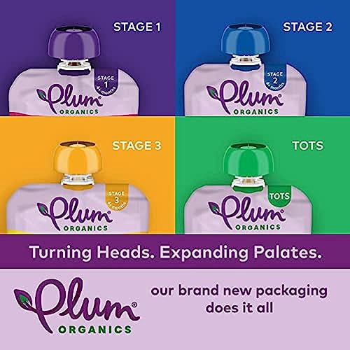 Plum Organics | Stage 1 | Organic Baby Food Meals [4+ Months] | Just Prune | 3.5 Ounce Pouch (Pack Of 6) Packaging May Vary