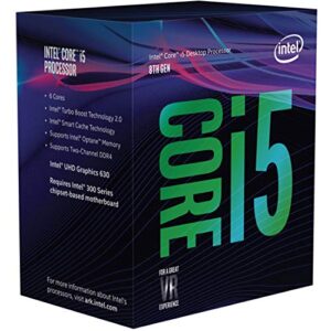 Intel Core i5-8400 Desktop Processor 6 Cores up to 4.0 GHz LGA 1151 300 Series 65W