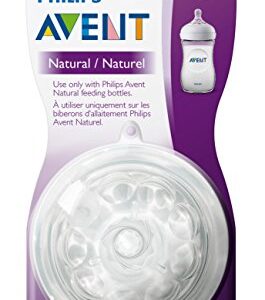 Philips AVENT Natural Baby Bottle Medium Flow Nipple 3M+, One Size, 2 Count