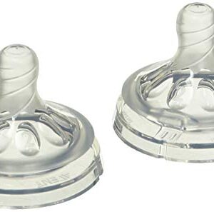 Philips Avent Natural Baby Bottle Nipple, Slow Flow Nipple 1M+, 2pk, SCF652/23