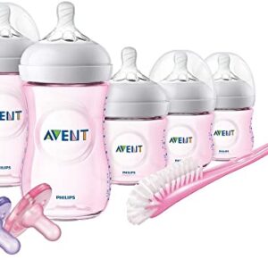 Philips Avent Natural Baby Bottle Pink Gift Set, SCD206/11