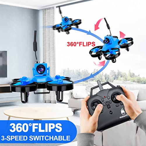 Makerfire FPV Drone Kit with IPS Display 5.8GHz 800TVL Camera Mini FPV Quadcopter for Beginners, One Button Take Off,3D Flip, Headless Mode, Speed Adjustment Camera Drone