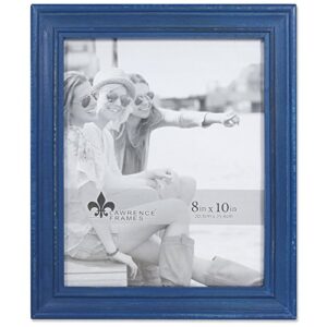 lawrence frames 8x10 durham weathered navy blue wood picture frame