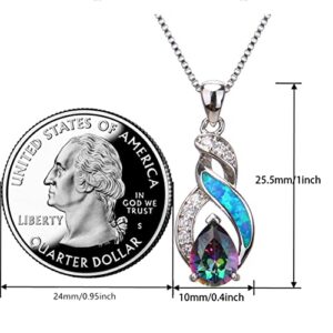 Hermosa Jewelry Sets Australian Created Opal Necklace Earrings Mother's Day Gifts Jewelry for Mom (JS9)