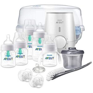 philips avent anti-colic baby bottle with airfree vent gift set all in one, scd397/02