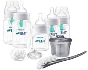 philips avent anti-colic baby bottle with airfree vent beginner gift set clear, scd394/02