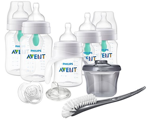 Philips Avent Anti-Colic Baby Bottle with AirFree Vent Beginner Gift Set Clear, SCD394/02