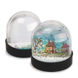 s&s worldwide color-me snow globe kit, create your own design on incl. insert, fill, shake & enjoy the "snow" fall! diy craft for kids & adults, ideas & how-to's incl. approx. 3”w x 3-1/2”h. makes 12
