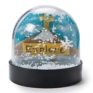 S&S Worldwide Color-Me Snow Globe Kit, Create Your Own Design on Incl. Insert, Fill, Shake & Enjoy the "Snow" Fall! DIY Craft For Kids & Adults, Ideas & How-To's Incl. Approx. 3”W x 3-1/2”H. Makes 12
