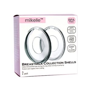 Milkelle Breast Shells, Milk Saver, Nursing Cups, Food Grade Silicone BPA-Free PP (Set of 2)