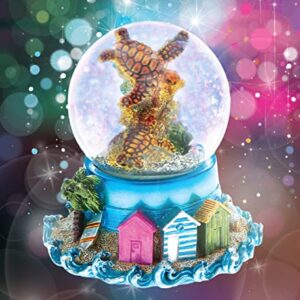 CoTa Global Cool Summer Sea Turtle Snow Globe - Water Globe Figurine with Sparkling Glitter, Collectible Novelty Ornament for Home Decor, for Birthdays, Holiday and Valentine's - 65mm