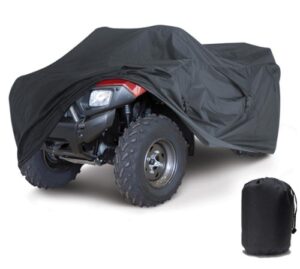 atv cover compatible for by size from 85"-95" l 46" w 45" h quad 4 wheeler all terrain vehicles strong all weather protection.