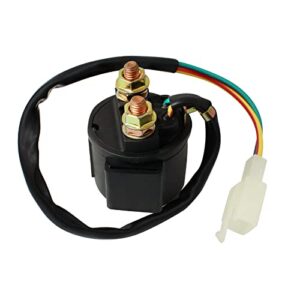 Cyleto Motorcycle Parts Starter Solenoid Relay for 4-Stroke GY6 Engine 50cc 150cc 200cc 250cc ATV Dirt Bikes Scooters Go Kart Dne Buggys Quad 4 Wheelers Pit Bike Moped Roketa SSR Tao tao Sunl Coolster