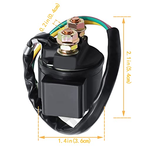 Cyleto Motorcycle Parts Starter Solenoid Relay for 4-Stroke GY6 Engine 50cc 150cc 200cc 250cc ATV Dirt Bikes Scooters Go Kart Dne Buggys Quad 4 Wheelers Pit Bike Moped Roketa SSR Tao tao Sunl Coolster