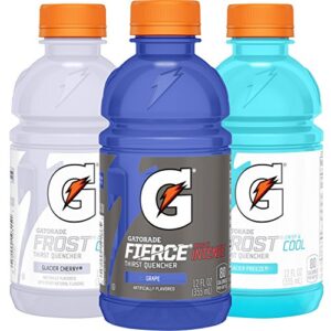 gatorade frost thirst quencher, variety pack, 12 ounce bottles (pack of 24)