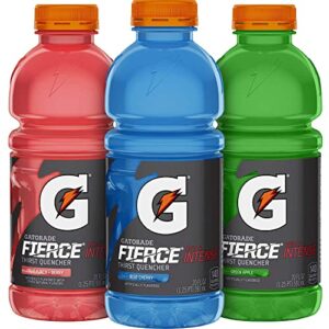gatorade fierce thirst quencher, variety pack, 20 ounce bottles (pack of 12)