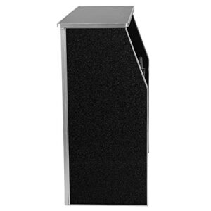 Flash Furniture Amara 4' Black Marble Laminate Foldable Bar - Portable Event Bar