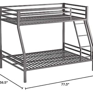 Novogratz 4146429N Maxwell Metal Bunk Bed, Twin over Full