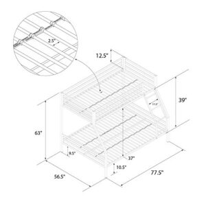 Novogratz 4146429N Maxwell Metal Bunk Bed, Twin over Full