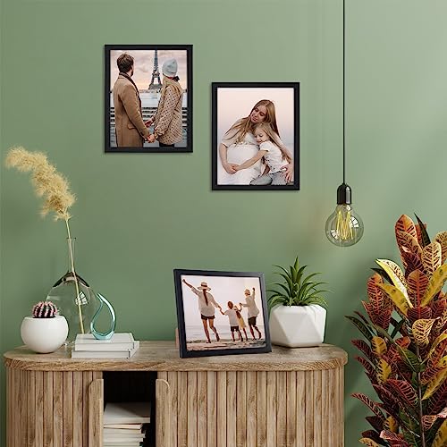 Giftgarden 8x10 Picture Frame Multi Photo Frames Set for Wall Decor or Tabletop Display, 7 Pack, Black