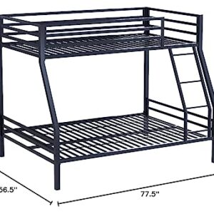 Novogratz 4146629N Maxwell Metal Bunk Bed, Twin over Full