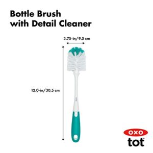 OXO Tot Bottle Brush with Nipple Cleaner, Teal