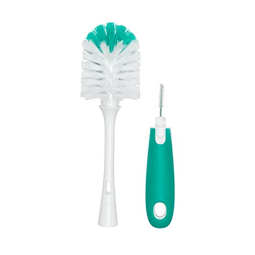 OXO Tot Bottle Brush with Nipple Cleaner, Teal