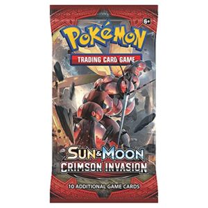 pokemon pok81249 sun and moon crimson invasion booster packet card game