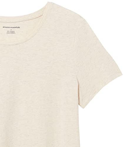 Amazon Essentials Women's Classic-Fit Short-Sleeve Crewneck T-Shirt, Pack of 2, Olive/Oatmeal Heather, X-Large