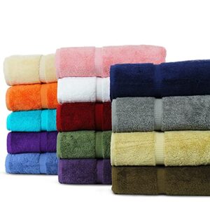 luxury hotel & spa collection highly absorbent, quick dry 100% turkish cotton 700 gsm, eco friendly towel, for bathroom, gymand kitchen dobby border soft towel set (mix color, wash cloths - set of 12)