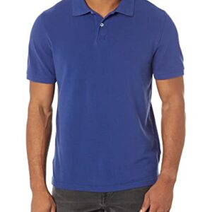 Amazon Essentials Men's Slim-Fit Cotton Pique Polo Shirt, Navy, Medium