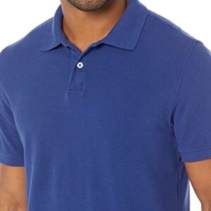 Amazon Essentials Men's Slim-Fit Cotton Pique Polo Shirt, Navy, Medium