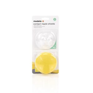 Medela Contact Nipple Shield for Breastfeeding, 16mm Extra Small Nippleshield, For Latch Difficulties or Flat or Inverted Nipples, 2 Count with Carrying Case, Made Without BPA, 3 Piece Set