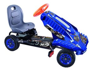 hauck nerf striker go kart ride on, blue and orange, 4 months to 96 months