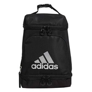 adidas excel insulated lunch bag, black/silver metallic, one size