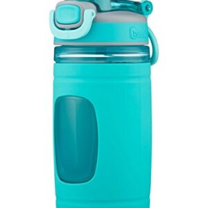 Bubba Flo Kids Water Bottle with Leak-Proof Lid, 16oz Dishwasher Safe Water Bottle for Kids, Impact and Stain-Resistant, Aqua Waters