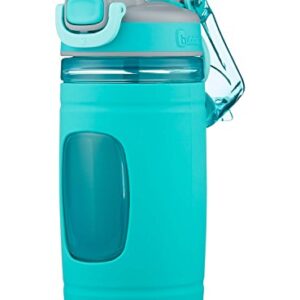 Bubba Flo Kids Water Bottle with Leak-Proof Lid, 16oz Dishwasher Safe Water Bottle for Kids, Impact and Stain-Resistant, Aqua Waters