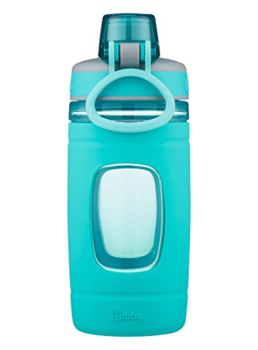 Bubba Flo Kids Water Bottle with Leak-Proof Lid, 16oz Dishwasher Safe Water Bottle for Kids, Impact and Stain-Resistant, Aqua Waters