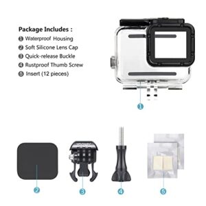 SOONSUN Waterproof Housing Case for GoPro Hero 7/6/5 Black Hero (2018), 45 Meters Underwater Protective Diving Housing Shell Case with Bracket Accessories for GoPro HERO7 HERO6 HERO5 Black Cameras