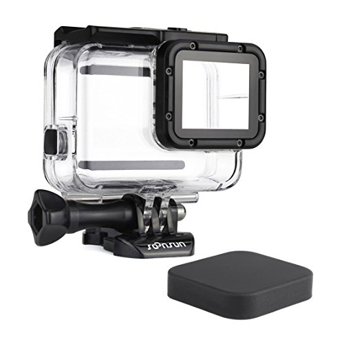 SOONSUN Waterproof Housing Case for GoPro Hero 7/6/5 Black Hero (2018), 45 Meters Underwater Protective Diving Housing Shell Case with Bracket Accessories for GoPro HERO7 HERO6 HERO5 Black Cameras