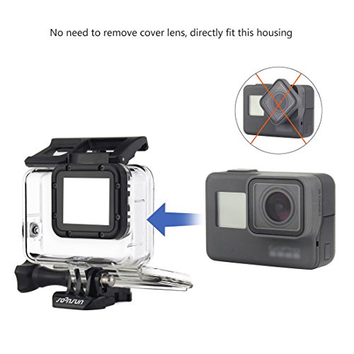 SOONSUN Waterproof Housing Case for GoPro Hero 7/6/5 Black Hero (2018), 45 Meters Underwater Protective Diving Housing Shell Case with Bracket Accessories for GoPro HERO7 HERO6 HERO5 Black Cameras