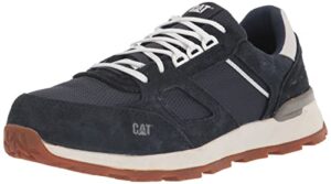 cat footwear men's woodward steel toe construction shoe food service, blue nights, 11