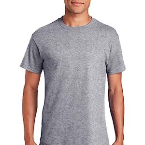 Gildan Men's Crew T-Shirts, Multipack, Style G1100, Black/Sport Grey/Charcoal (5-Pack), Small