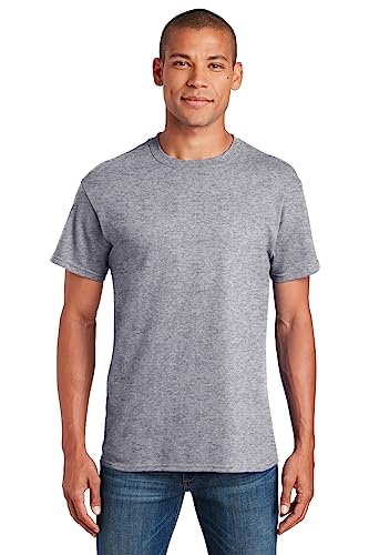 Gildan Men's Crew T-Shirts, Multipack, Style G1100, Black/Sport Grey/Charcoal (5-Pack), Small