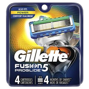 fusion proglide men's razor blade refills, 4 count by gillette 2 pack