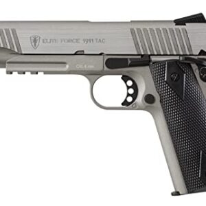 Elite Force 1911 Blowback 6mm BB Pistol Airsoft Gun, Silver/Black, 1911 TAC