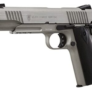 Elite Force 1911 Blowback 6mm BB Pistol Airsoft Gun, Silver/Black, 1911 TAC