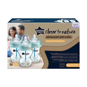 Tommee Tippee Anti-Colic Baby Bottles, Slow Flow Breast-Like Nipple and Unique Anti-Colic Venting System (9oz, 3 Count)